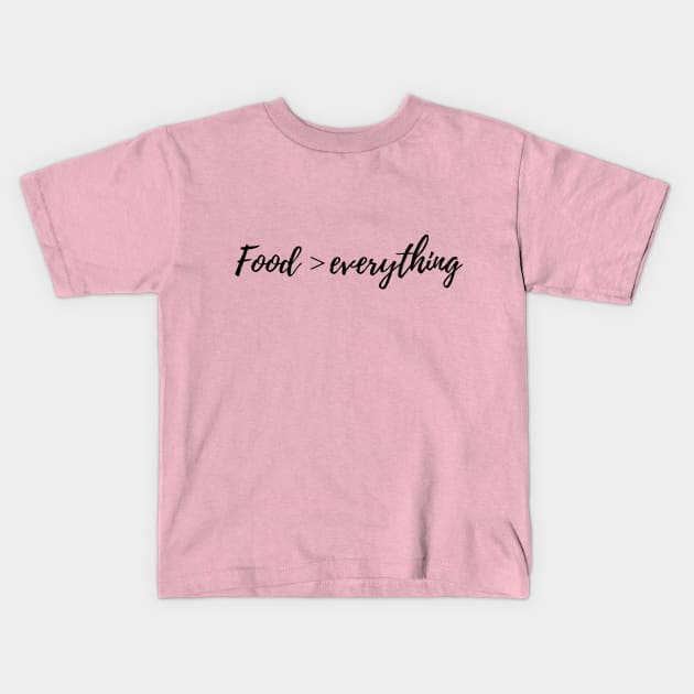 for the love of food Kids T-Shirt by Serotonin